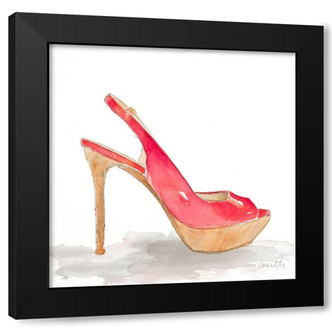 Pool Party Stiletto Black Modern Wood Framed Art Print with Double Matting by Loreth, Lanie