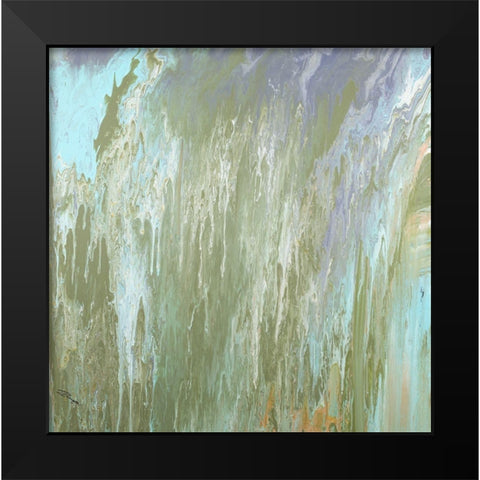 Forest Green Fall Abstract Black Modern Wood Framed Art Print by Gonzalez, Roberto