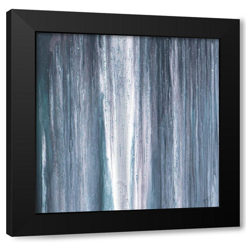 City in the Night Square I Black Modern Wood Framed Art Print by Gonzalez, Roberto