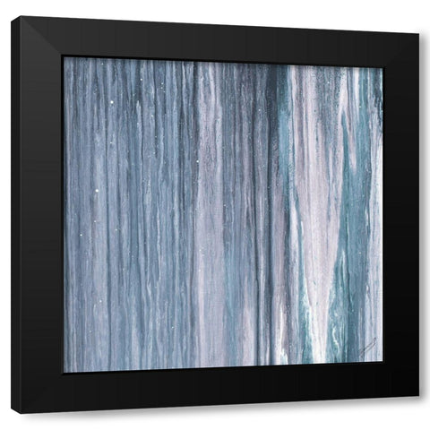 City in the Night Square II Black Modern Wood Framed Art Print with Double Matting by Gonzalez, Roberto