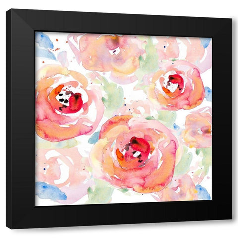 Tropical Blossom Garden II Black Modern Wood Framed Art Print by Loreth, Lanie