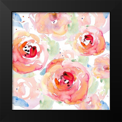 Tropical Blossom Garden II Black Modern Wood Framed Art Print by Loreth, Lanie