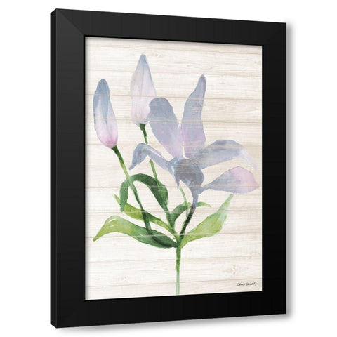 Lavender Paradise Lily Black Modern Wood Framed Art Print by Loreth, Lanie