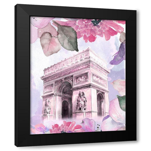 Parisian Blossoms II Black Modern Wood Framed Art Print by Loreth, Lanie