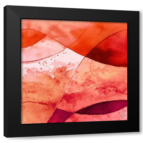 Rose Fantasy II Black Modern Wood Framed Art Print by Loreth, Lanie