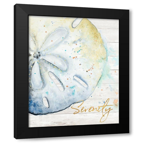 Serenity Black Modern Wood Framed Art Print with Double Matting by Pinto, Patricia