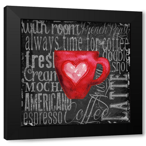 Coffee of the Day V Black Modern Wood Framed Art Print with Double Matting by Medley, Elizabeth