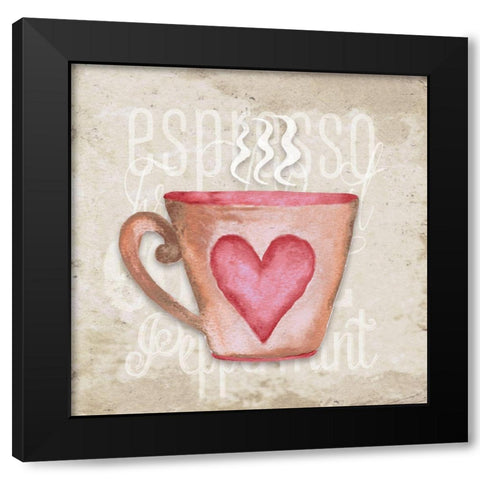 Daily Coffee III Black Modern Wood Framed Art Print with Double Matting by Medley, Elizabeth