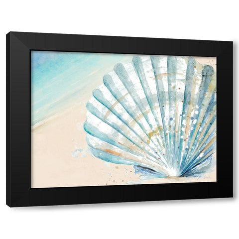 Awashed Shell Black Modern Wood Framed Art Print with Double Matting by Pinto, Patricia