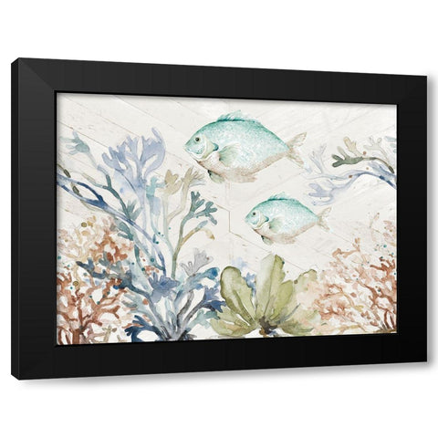 Under The Sea Black Modern Wood Framed Art Print with Double Matting by Pinto, Patricia