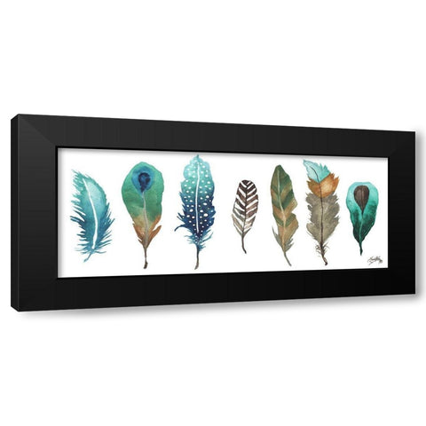 Fetching Feathers I Black Modern Wood Framed Art Print by Medley, Elizabeth