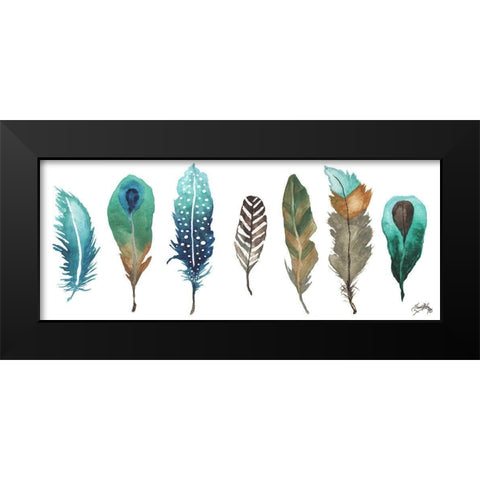 Fetching Feathers I Black Modern Wood Framed Art Print by Medley, Elizabeth