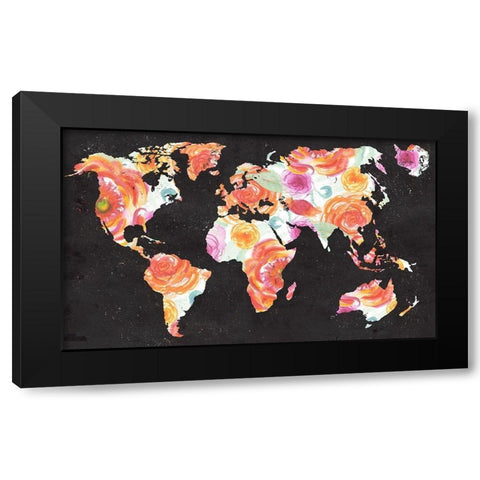 World Florals Black Modern Wood Framed Art Print with Double Matting by Medley, Elizabeth