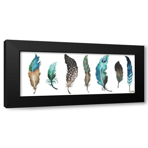 Fetching Feathers II Black Modern Wood Framed Art Print by Medley, Elizabeth