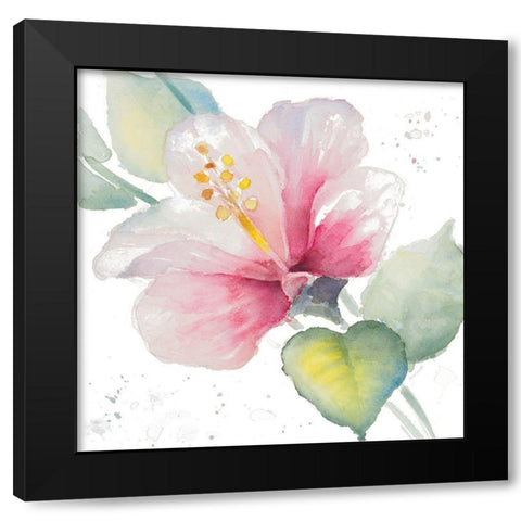 Fragrant Hibiscus II Black Modern Wood Framed Art Print with Double Matting by Loreth, Lanie
