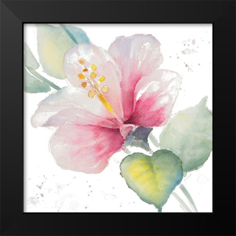 Fragrant Hibiscus II Black Modern Wood Framed Art Print by Loreth, Lanie