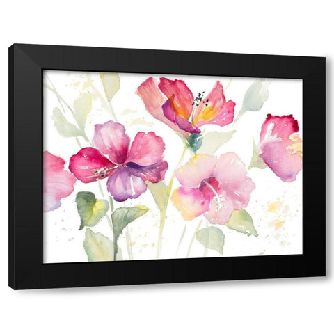 Heavenly Hibiscus Black Modern Wood Framed Art Print by Loreth, Lanie