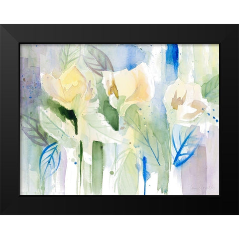 Into the Floral Foothills Black Modern Wood Framed Art Print by Loreth, Lanie