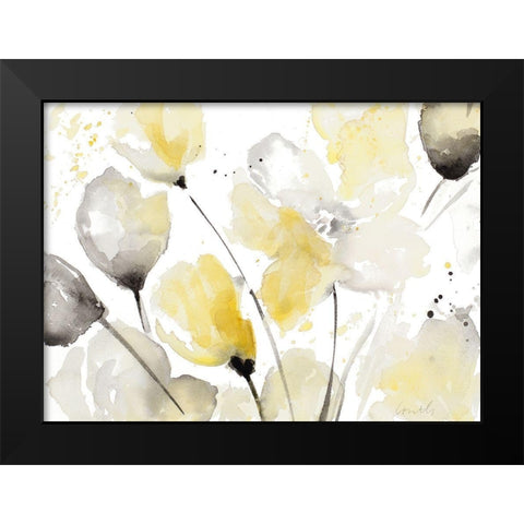 Neutral Abstract Floral II Black Modern Wood Framed Art Print by Loreth, Lanie