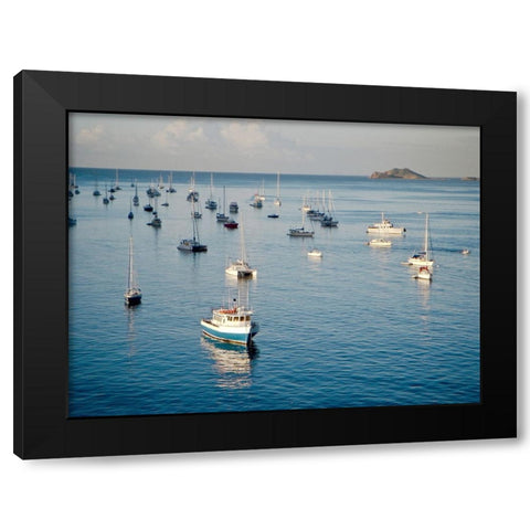 Sails Down Black Modern Wood Framed Art Print with Double Matting by Rodriguez, Jairo