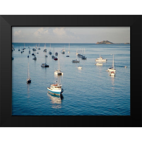 Sails Down Black Modern Wood Framed Art Print by Rodriguez, Jairo