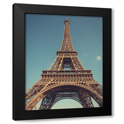 Vintage Eiffel Black Modern Wood Framed Art Print by Navas, Emily