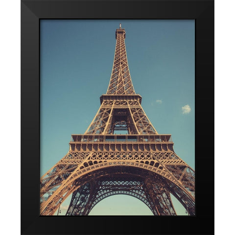 Vintage Eiffel Black Modern Wood Framed Art Print by Navas, Emily