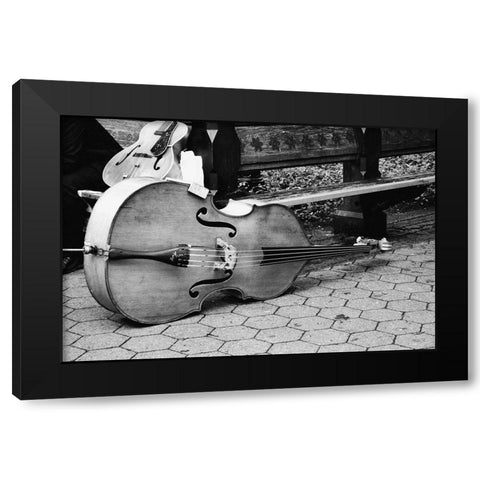 Cello Black Modern Wood Framed Art Print by Navas, Emily