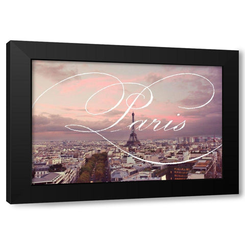Paris Views Black Modern Wood Framed Art Print with Double Matting by Navas, Emily
