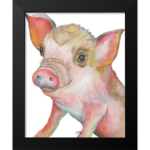 Pig II Black Modern Wood Framed Art Print by Medley, Elizabeth