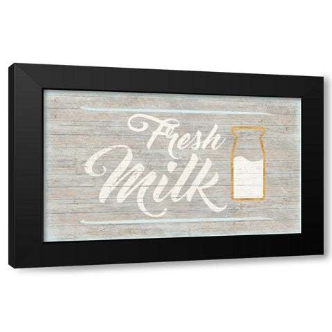 Fresh Milk Black Modern Wood Framed Art Print by Medley, Elizabeth