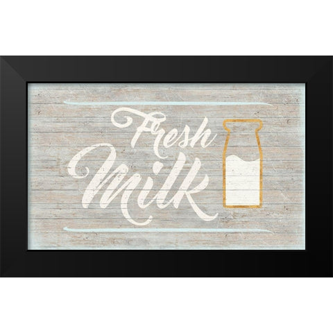 Fresh Milk Black Modern Wood Framed Art Print by Medley, Elizabeth