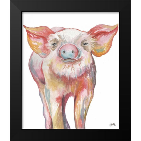 Pig III Black Modern Wood Framed Art Print by Medley, Elizabeth