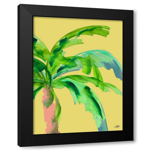 Palm on Sunlight II Black Modern Wood Framed Art Print with Double Matting by DeRice, Julie