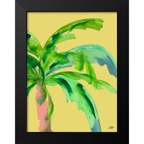Palm on Sunlight II Black Modern Wood Framed Art Print by DeRice, Julie