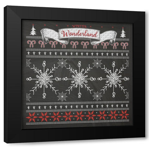 Holiday Sweater I Black Modern Wood Framed Art Print by Metz, Andi