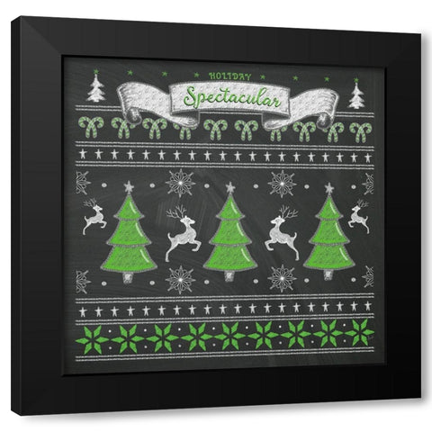 Holiday Sweater II Black Modern Wood Framed Art Print with Double Matting by Metz, Andi