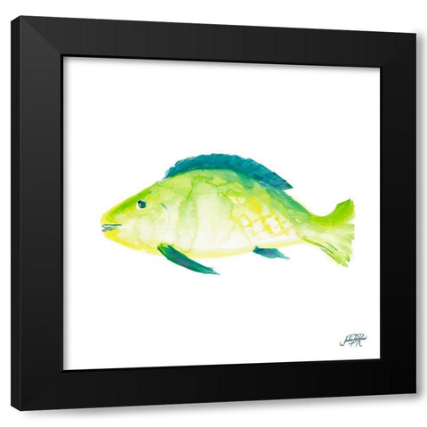 Fish II Black Modern Wood Framed Art Print with Double Matting by DeRice, Julie