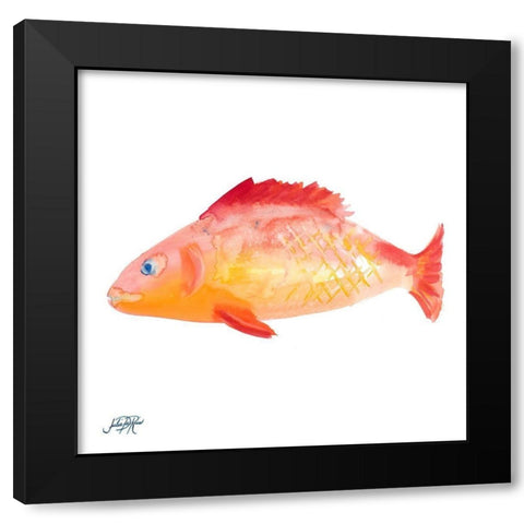 Fish IV Black Modern Wood Framed Art Print by DeRice, Julie
