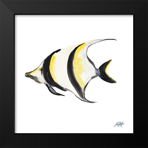 Fish V Black Modern Wood Framed Art Print by DeRice, Julie
