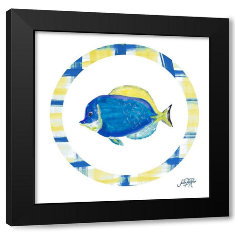 Fish Bowl I Black Modern Wood Framed Art Print with Double Matting by DeRice, Julie