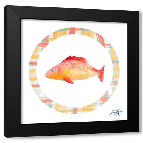 Fish Bowl II Black Modern Wood Framed Art Print with Double Matting by DeRice, Julie