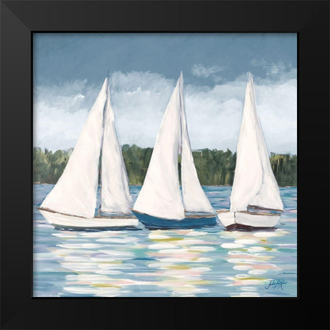 Soft Sail I Black Modern Wood Framed Art Print by DeRice, Julie