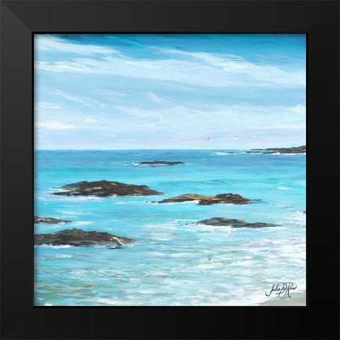 Rocky Shore I Black Modern Wood Framed Art Print by DeRice, Julie