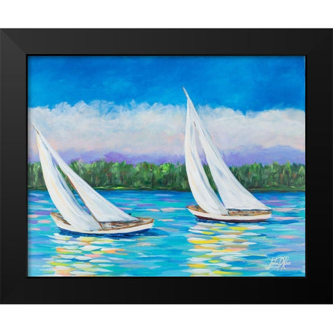 Great Sails II Black Modern Wood Framed Art Print by DeRice, Julie