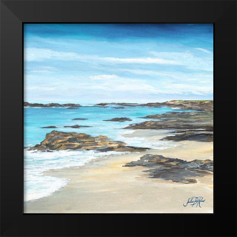Rocky Shore II Black Modern Wood Framed Art Print by DeRice, Julie