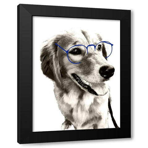 On The Bright Side Black Modern Wood Framed Art Print with Double Matting by Acosta