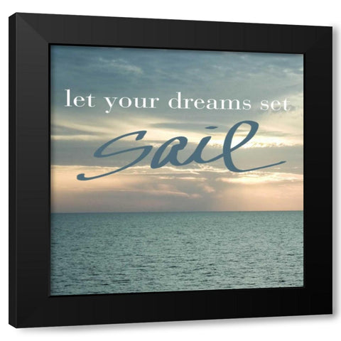Dreams Ocean I Black Modern Wood Framed Art Print by Acosta