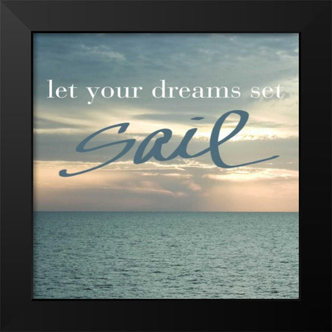 Dreams Ocean I Black Modern Wood Framed Art Print by Acosta