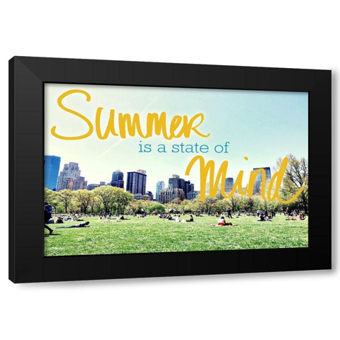 Summer Is A State Of Mind Black Modern Wood Framed Art Print by Acosta